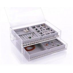 Acrylic Jewelry Box, Storage Box with Velvet Drawer Wholesale