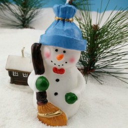 Customied high quality New Year Decorative Snowman Candle