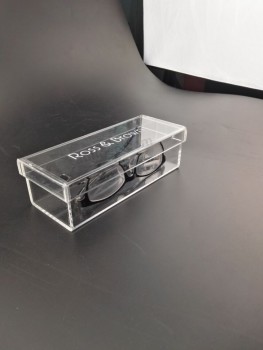 BaRato peRsonalizado acRílico tRanspaRente óculos caso, feito na china