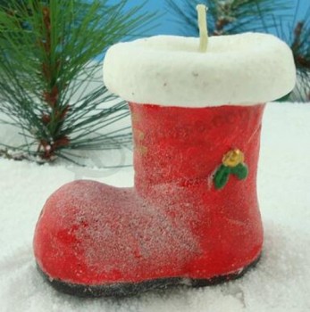 Customied high quality Home Decoration Christmas Stocking Candle