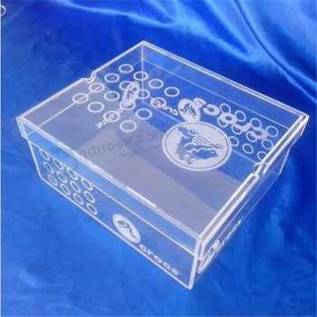 прозрачная акриловая обувная коробка для торговой марки оптом 