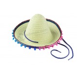 Customied high quality Summer Contrast National Style Straw Hats