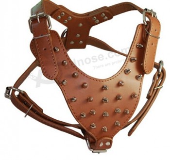 Studded Leather Chain Dog Leash, Difficult to Wear Wholesale