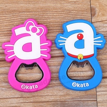 Customied high quality Newest Cute Design Soft PVC Bottle Opener