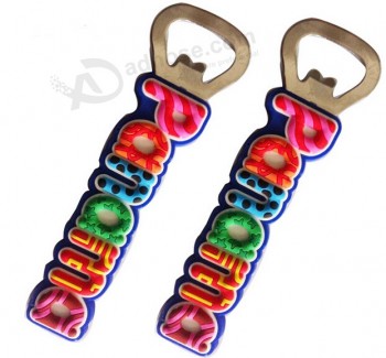 Customied high quality Newest Letters Shapes Soft PVC Bottle Opener