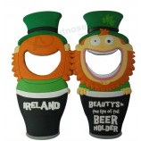 Customied high quality Best Sale Smile Shape Soft PVC Bottle Opener