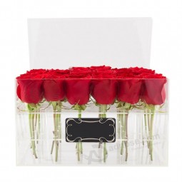 아크릴 장미 상자 아크릴 사각형/ 라운드 꽃 상자 도매