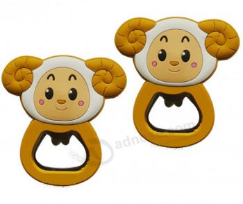 Customied high quality Lovely Beer -Shpae Soft PVC Bottle Opener