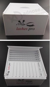 10 Tiles White Acrylic Eyelash Box Wholesale