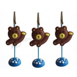Customied high quality Lovely Bear Shape PVC Name Card Holder