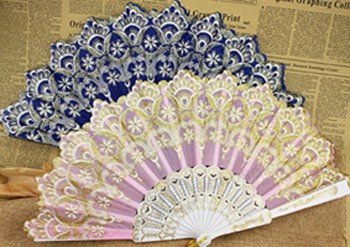 Customied high quality Summer Gift Decorative Lace Hand Fan