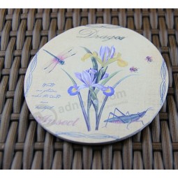 Customied high quality Cool Logo Print Custom Wooden Cup Mat
