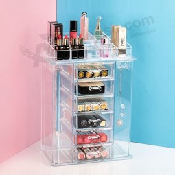 Transparent Drawer Type Acrylic Cosmetic Storage Box, Desktop Lipstick Shelf Wholesale