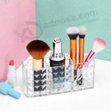 New Design Hot Sales Diamond Stripes Acrylic Cosmetic Brush Barrel Wholesale