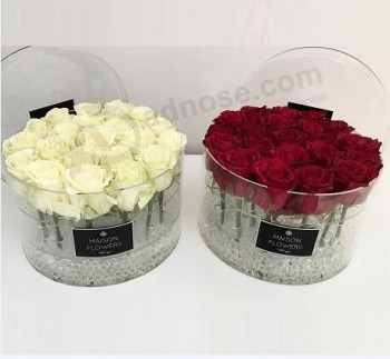 도매 perspex 꽃 표시 투명 아크릴 장미 상자 도매