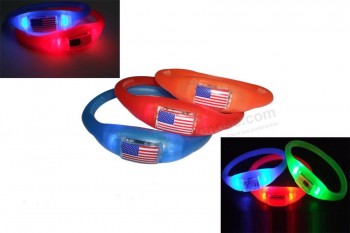 Fashionable Non-Toxic LED Silicone Flashing Bracelet Wholesale