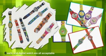 아닙니다-유독 한 아이 다채로운 소프트 Pvc 시계 도매