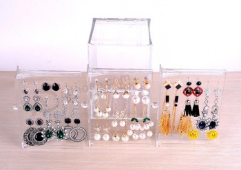 Top Sell! Transparent Earrings Box Fashion Jewelry Display Wholesale