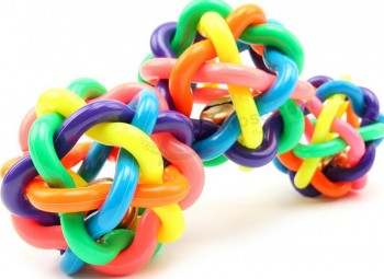 любимчик игрушки цветной сплетенный шар 7 цветов колокола мяч оптом