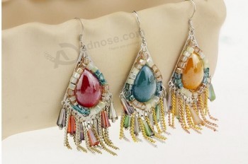 Factory direct sale top quality Not Natural Turquoise Stone Ethnic Earrings