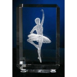 Top Quality 3D Laser Engraved Crystal Figurine Wholesale