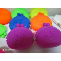 OEM Design Written Lovely Colorful Silicone Purse Wholesale