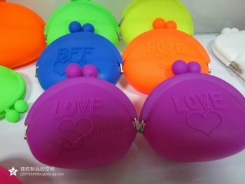 OEM Design Written Lovely Colorful Silicone Purse Wholesale
