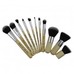 Factory direct sale top quality New 11 Pieces Set Cosmetic Makeup Bamboo Handle Brush