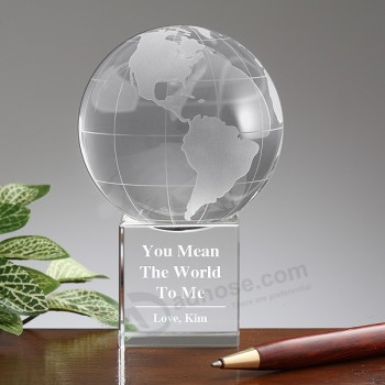 Newst Design OEM Clear K9 Crystal Globe Wholesale