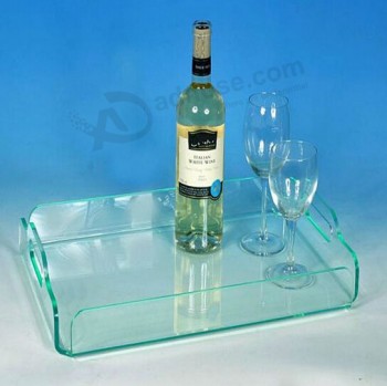 2017 Newst Design OEM Clear Acrylic Serving Tray Wholesale (A001)
