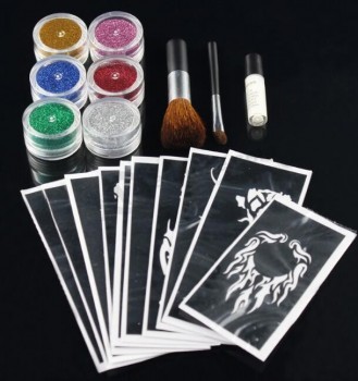 Factory direct sale top quality Factory direct sale top quality New 10 Colors Temporary Shimmer Glitter Tattoo Kit