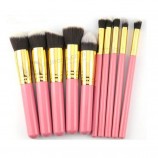 GroßhEinnDel customieD hochwertigen hersteller Billige 10 stück synthetische hEinEinr kEinBuki golD mEinke-up pinsel