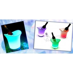 LED Ice/Wine Bucket, Made of Plastic Material, with LED Lights