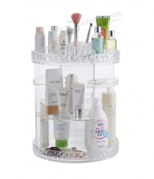 360 Degree Rotating Cosmetic Display Spinning Rack Storage Box Makeup Organizer Wholesale