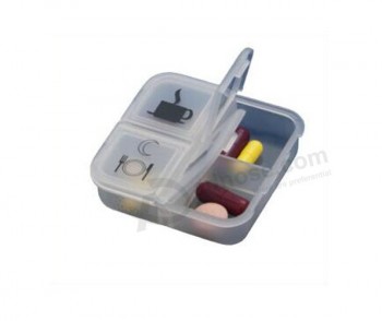 New Design Plastic 4 Compartments Pill Box Wholesale
