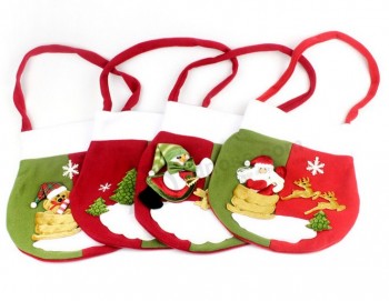 다채로운 인쇄 된 크리스마스 사탕 가방 맞춤