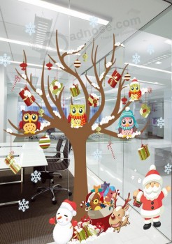 дерево украшения рождественские окна наклейки обычай