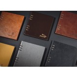 Customized high quality PU Synthetic/Loose-Leaf Leather Notebook Blank Notebook