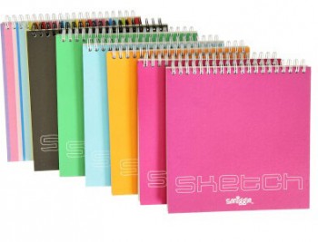 Wholesale customized high quality Medium Spiral Sketch Journal Notebook Steno