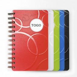 Wholesale customized high-end Hard Cover PU Notebook with Elastic Band Spiral Notebook B5 with your logo