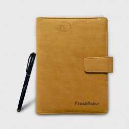 Professionnel en gros personnalisé haut-Ordre du jour de couverture en cuir fin avec carnet de poche arrière avec stylo