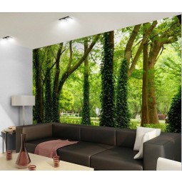 Popular Self Adhesive Forest Tree Landscape Wall Murals Wholesale
