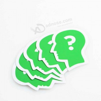 Kus gesneden blad etiketten afdrukken gestanst aangepaste vorm stickers en stickers groothandel