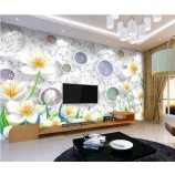 Beautiful Living Room TV Background Wall Murals Wallpaper Wholesale