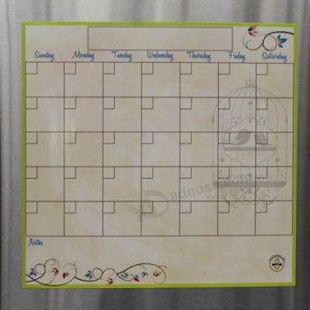 Imán de nevera refrigerador de tablero de mensajes etiqueta engomada decorativa del calendario imán barato al por mayor