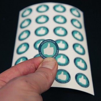 Bacio taglio fogli etichette stampa fustellato a qualsiasi forma personalizzata adesivi all'ingrosso