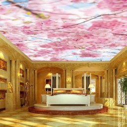 Hermosa decoración interior impermeable pvc película impresa suave techo al por mayor barato