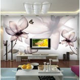 Large Size Living Room Sofa Background Flowers Wallpaper Wholesale