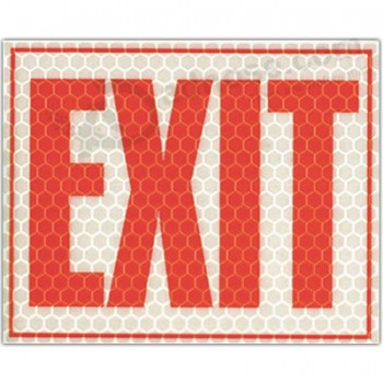 Weather Resistant Reflective Glow Exit Sign Reflective Banner Sign Wholesale