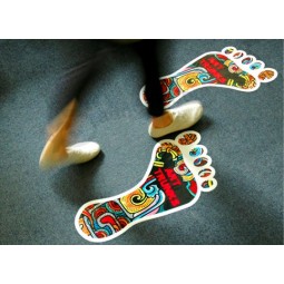 Custom Size Self Adhesive Removable Footprint Floor Sticker Wholesale
